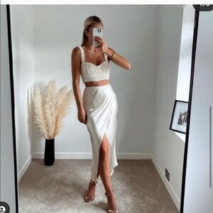 Zara satin effect midi dress